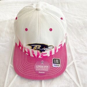 Baltimore Ravens Pink Reebok Breast Cancer Awareness L/XL Hat New